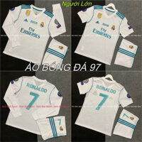 Bộ Quần Áo Bóng Đá CLB Real Madrid 2018 - Mẫu Dài Tay - Chuẩn Mẫu Thi Đấu - Vải Polyester Gai Thái Cao Cấp