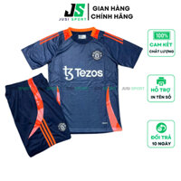 Bộ quần áo bóng đá CLB Manchester United mùa giải 24/25 vải mè thái cao cấp, Đồ đá banh MU Phom 45-90kg JUSI SPORT JS64