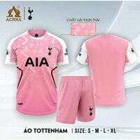 Bộ quần áo bóng đá CLB Tottenham màu hồng vải thun thái thấm hút mồ hôi chuẩn thi đấu