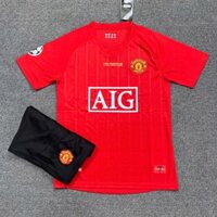 Bộ Quần Áo Bóng Đá CLB manchester United Sân Nhà 2008 - Vải Mè Thái Cao Cấp