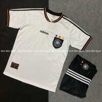 Bộ Quần Áo Bóng Đá Đội Tuyển Đức 1996, Áo Đá Banh Đức Retro - Có Túi Quần - Vải Polyester Thái Cao Cấp