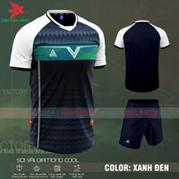 BỘ QUẦN ÁO BÓNG ĐÁ KHÔNG LOGO DRAHA VICTORY 2022 XANH ĐEN – HÀNG VIỆT NAM