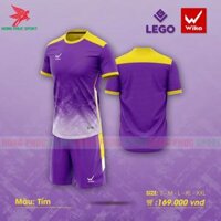 BỘ QUẦN ÁO BÓNG ĐÁ KHÔNG WIKA LEGO TÍM – VẢI WIKAROTEX CO GIÃN 4 CHIỀU