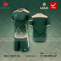 BỘ QUẦN ÁO BÓNG ĐÁ KHÔNG WIKA LEGO XANH NGỌC – VẢI WIKAROTEX CO GIÃN 4 CHIỀU