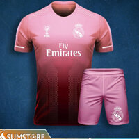 Bộ quần áo bóng đá Real Madrid Hồng - Đồ đá banh Độc Nhất 2019