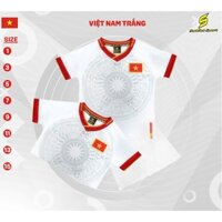 Bộ quần áo bóng đá Tuyển Việt Nam trắng cho bé