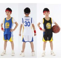 Bộ Quần Áo Bóng Rổ Golden State Warriors Stephen Curry 30 Năng Động Thời Trang Dành Cho Bé