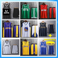 Bộ quần áo bóng rổ ZATA áo bóng rổ nam nữ các câu lạc bộ NBA Lakers GDS Bull Celtic Net cao cấp