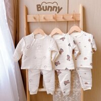 Bộ quần áo Bunny chất vải trần bông cho bé