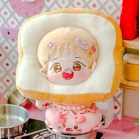 Bộ quần áo búp bê cotton không có thuộc tính, bộ đầu cho búp bê 15-20cm, có sẵn, bánh mì nướng, chân gà, phụ kiện đầu QRY9