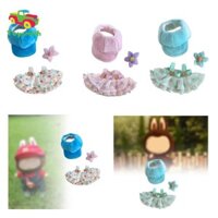 Bộ quần áo búp bê Toysmith 17cm Bộ quần áo búp bê Váy ngoài trời, đáng yêu có mũ, Bộ đồ quần áo, Quần áo búp bê bé gái, cho đồ chơi dự tiệc