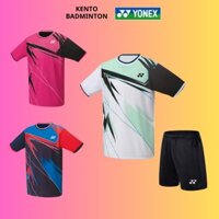 Bộ Quần Áo Cầu Lông YONEX Nam Nữ, Vải Thoáng Khí