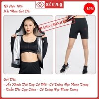 Bộ Quần Áo Chạy Bộ Ép Cân ATONY Cao Cấp Cho Nữ - Hỗ Trợ Đổ Mồ Hôi, Tan Mỡ Bụng, Tập Gym