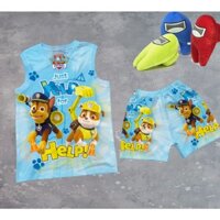 Bộ quần áo chó cứu hộ chất thun lạnh mềm mại thoáng mát in 3d 10-60kg SUSHI KIDS