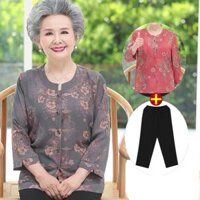 Bộ quần áo cho người già - Bộ quần áo cho mẹ, cho bà bốn mùa kiểu dáng lịch sự sang trọng cao cấp - Quà tặng mẹ ý nghĩa