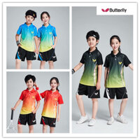 Bộ Quần Áo Chơi Bóng Bàn Họa Tiết Bướm Thời Trang Mùa Hè Mới 2023 Cho Học Sinh Tiểu Học / Bé Trai / Gái
