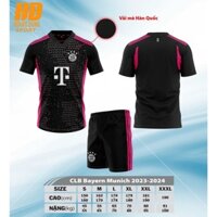 Bộ quần áo CLB BAYERN MUNICH (đen viền hồng) 2023 - 2024 thun mè Hàn Quốc cao cấp 7 SPORT️