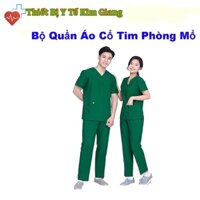 Bộ Quần Áo Cổ Tim Phòng Mổ Chất Vải Lon Nhật  Đẹp