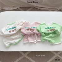 Bộ Quần + Áo Cộc Green Planet Hoạ Tiết 3 Gấu Cho Bé Trai Và Bé Gái - BC13