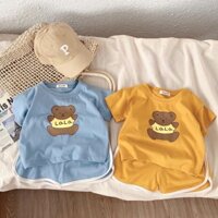 Bộ Quần Áo Cộc Tay Cho Bé - Bộ Cộc Tay Gấu Lala Dễ Thương