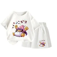 Bộ quần áo cộc tay cho bé mặc vào mùa hè chất vải thun cotton thoáng mát, Hình Ma Bư