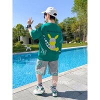 Bộ quần áo cộc tay cho bé trai 18-40kg size đại, đồ bộ cho bé trai áo thun kèm quần short