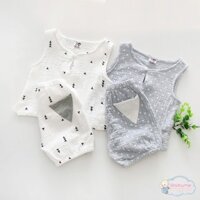 Bộ quần áo cộc tay in họa tiết dễ thương dành cho bé
