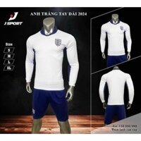Bộ quần áo đá banh tay dài tuyển Anh, Bộ quần áo bóng đá tay dài in tên và số theo yêu cầu