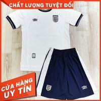 Bộ quần áo đá bóng đội tuyển anh logo england umbro màu full trắng quần tím than đen quần có túi