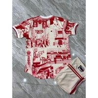Bộ Quần Áo Đá Bóng NHẬT ĐỎ TOKYO FORM ÂU Chất Vải Thái Cao Cấp logo Thêu,Cường Vân Sport