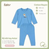 Bộ quần áo dài cài vai Astar mẫu hình in  cotton rayon cho bé trai, bé gái 9 tháng đến 6 tuổi