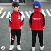 Bộ quần áo dài tay bé trai mập 3-12 tuổi✨ thời trang thu đông bé trai lớn 25kg 30kg 35kg 40kg 45kg