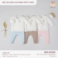 Bộ Quần Áo Dài Tay Little Love Kèm Mũ, Bao tay Bao Chân Mềm Mịn Cho Bé Sơ Sinh 3-6,5kg