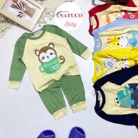 Bộ Quần Áo Dài Tay Minky Mom Thun Lạnh Thoáng Mát Thiết Kế In Hoạ Tiết Cho Trẻ 0-5 Tuổi TD-IN64