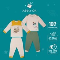 Bộ quần áo dài tay sơ sinh ABBIEOH đồ bộ thu đông bé trai | 0-3 Tuổi | BO389-455