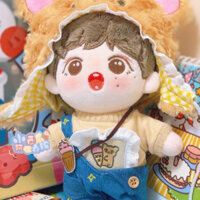 Bộ quần áo dễ thương cho búp bê không cần nạp lại, kích thước 10cm 15cm 20cm, búp bê gấu 4 bông A8XA