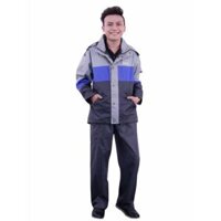 BỘ QUẦN ÁO ĐI MƯA Dành Cho Đi Phượt Thời Trang Vải Dù Cao Cấp Phản Quang Không Thấm Nước RANDO 2 Lớp Chính Hãng RB8 - Áo Mưa Bộ 1 Lớp ECO - Xanh-3XL