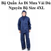 Bộ Quần Áo Đi Mưa Vải Dù Nguyên Bộ Siêu Bền Size Xxxxl (4Xl)