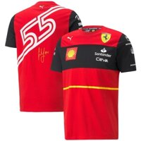 Bộ Quần Áo Đua Xe F1 + Áo Thun Tay Ngắn In Logo Ferrari Team F1 Thời Trang Mùa Hè 2022