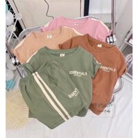 Bộ quần áo Essentials cho bé trai bé gái 1-7 tuổi, Quần áo mùa hè cho trẻ em, Đồ bộ mặc ở nhà đi chơi cho bé trai bé gái