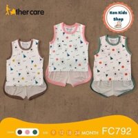 Bộ Quần Áo FatherCare Ba Lỗ Hoạ Tiết Gấu Trắng (HT-Kẻ)