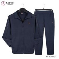 Bộ Quần Áo Gió Thể Thao Nam FASVIN BC21485.HN 02 Lớp Lót Thun Dày Dặn Ấm Áp Chất Vải Và Phom Dáng Rất Đẹp - Tím Than - Size 3  56 - 64kg