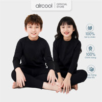 Bộ quần áo giữ nhiệt bé trai bé gái Aircool mềm co dãn giữ nhiệt tốt