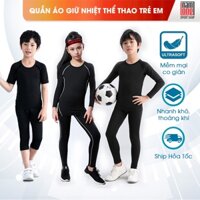 Bộ Quần Áo Giữ Nhiệt Cho Trẻ Em Tập Luyện Thể Thao - Áo Body Co Giãn Cho Bé Từ 15-55KG