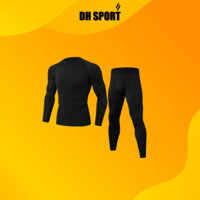 Bộ quần áo giữ nhiệt nam, Quần áo tập gym nam. áo lót body + quần pro combat cao cấp