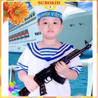 Bộ Quần Áo Hải Quân Cảnh Sát Biển Quần Dài Cho Bé Tặng Kèm Nón