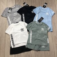 Bộ quần áo hè bộ thể thao Adidas cho bé trai  chất vải thông hơi thoáng mát