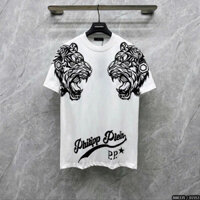 Bộ Quần Áo Hè Philipp Plein in Hổ - Bộ nam Hè Chất vải cotton cao cấp màu đen trắng kiểu dáng trẻ trung _f