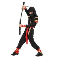 Bộ quần áo hóa trang ninja vàng đỏ đen cho bé trai mùa lễ hội Halloween