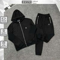 Bộ Quần Áo Hoodie Nam Philipp Lein Đính Logo Kim Loại Siêu Sang - Bộ Nỉ Hoodie Nam Nữ Philipp Plein Túi Khoá